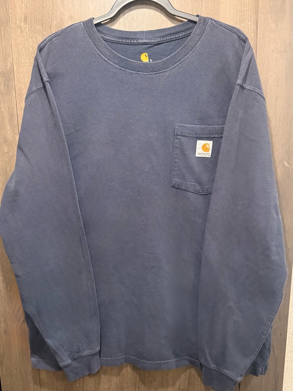Carhartt Navy Long-Sleeve Pocket Tee